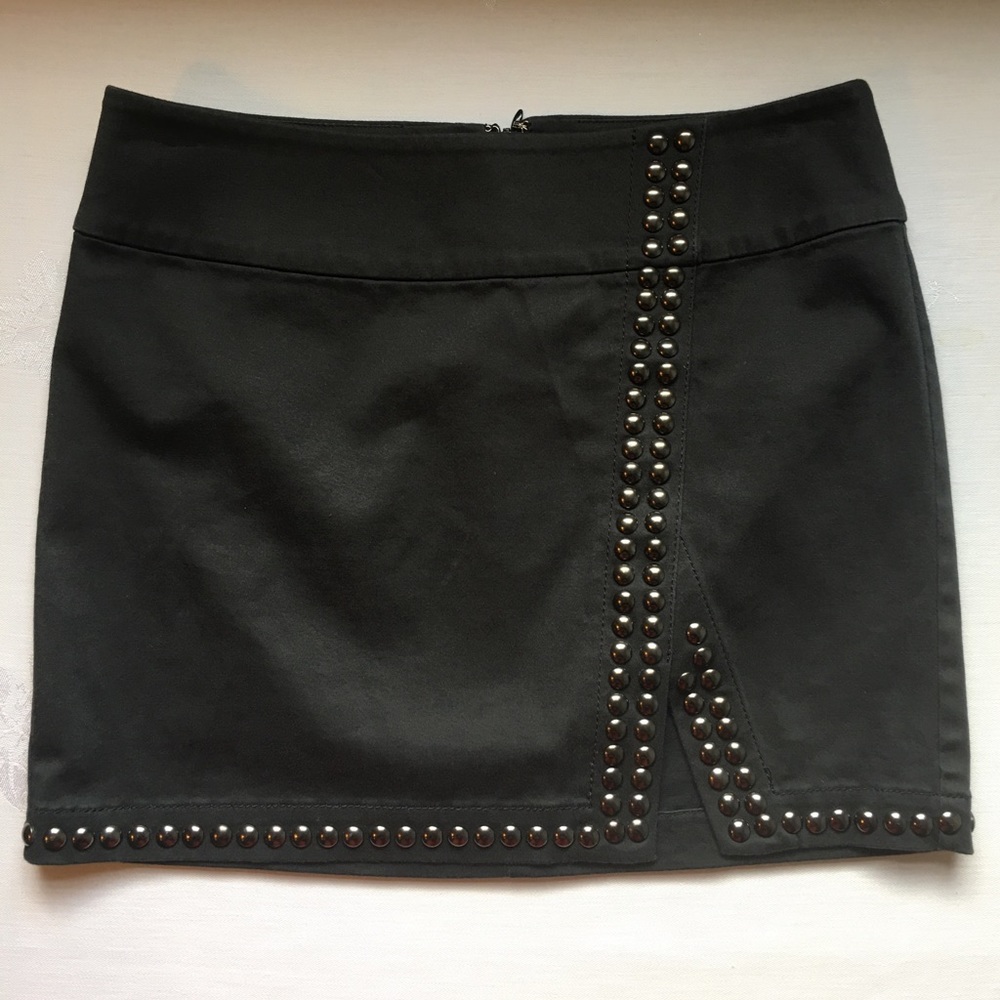 Express Black Miniskirt with Studs